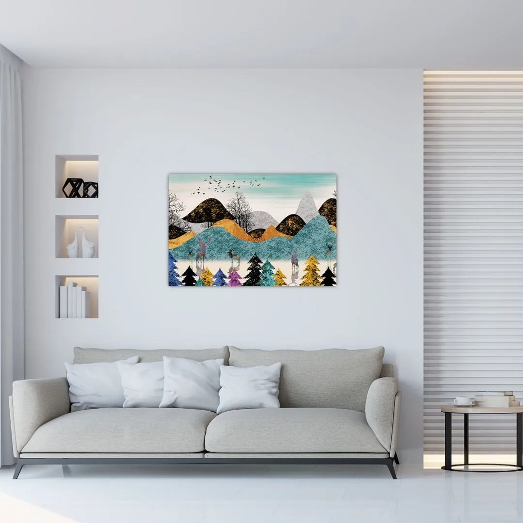 Tablou fgrafic cu cebi (90x60 cm)