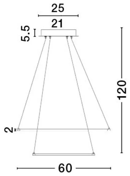 Lustra moderna suspendata, diametru 60cm, LED dimabil DEA NVL-17222002 D