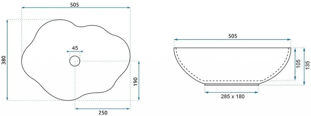 Lavoar Akoya Pearl L50,5 cm