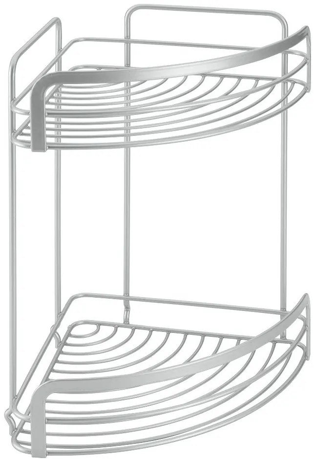 Polita de baie Metaltex argintie 30x20 cm