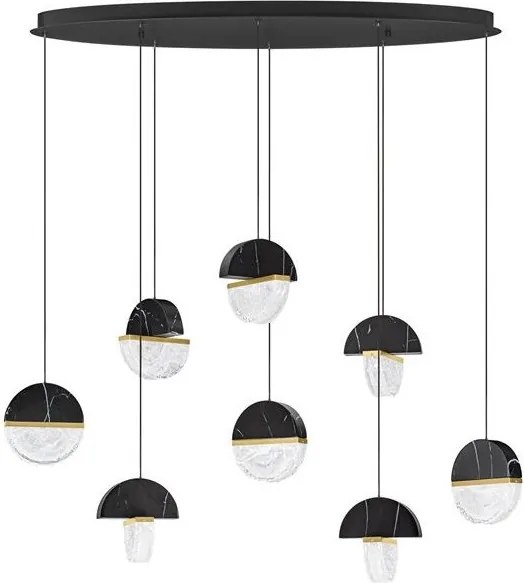 Lustra decorativa cu 8 pendule LED 3000K DORIN