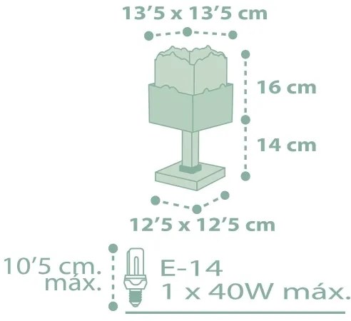 Lampă pentru copii PANDA 1xE14/40W/230V verde Dalber 63161H