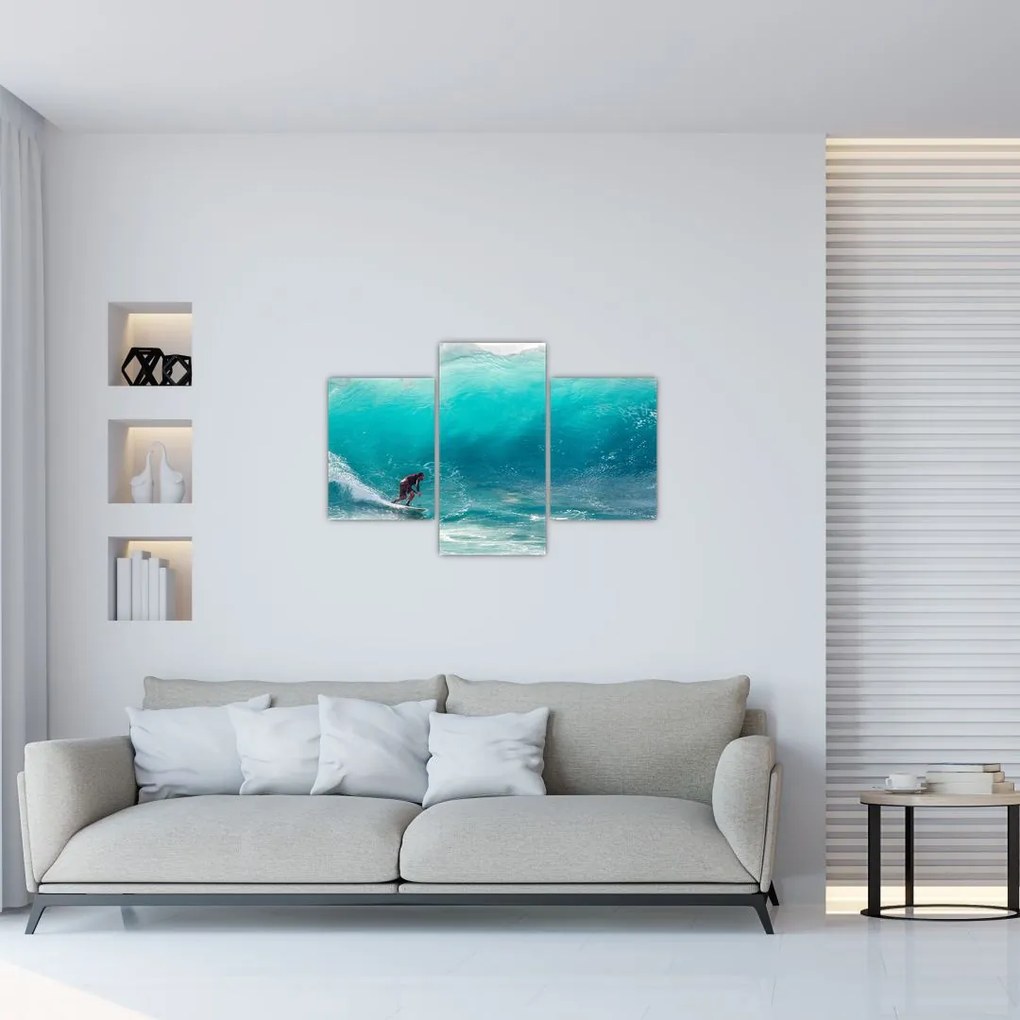 Tablou - Surfer în valuri (90x60 cm)