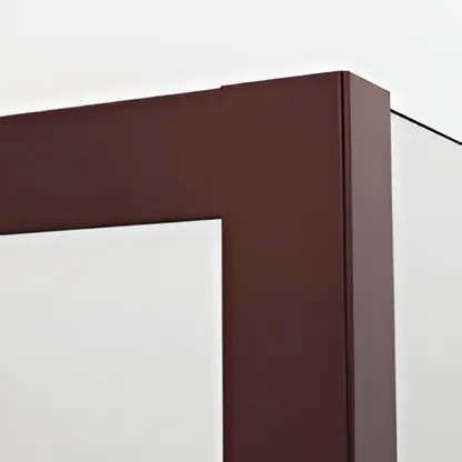 Paravan dus sticla walk-in 80x200 cm, bordeaux metal, sticla 8 mm, Ronal Easy D40 800x2000 mm, Bordeaux metal