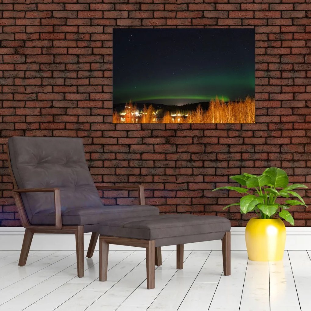 Tablou cu aurora borealis (90x60 cm)