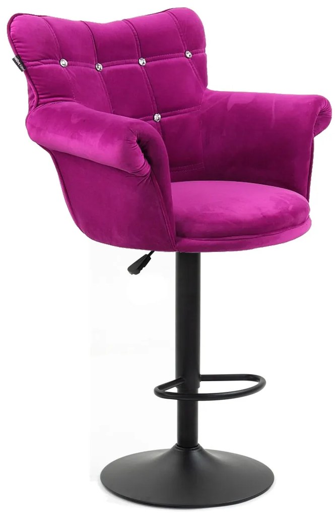 HR804CW scaun Catifea Fucsia cu Bază Neagră