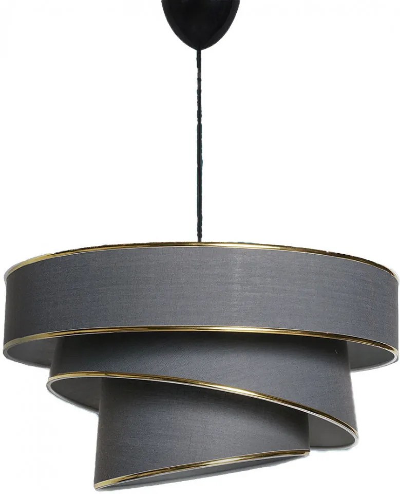 Lustra Couper, Soclu E27, Max 45 - 60W, Culoare Antracit / Auriu