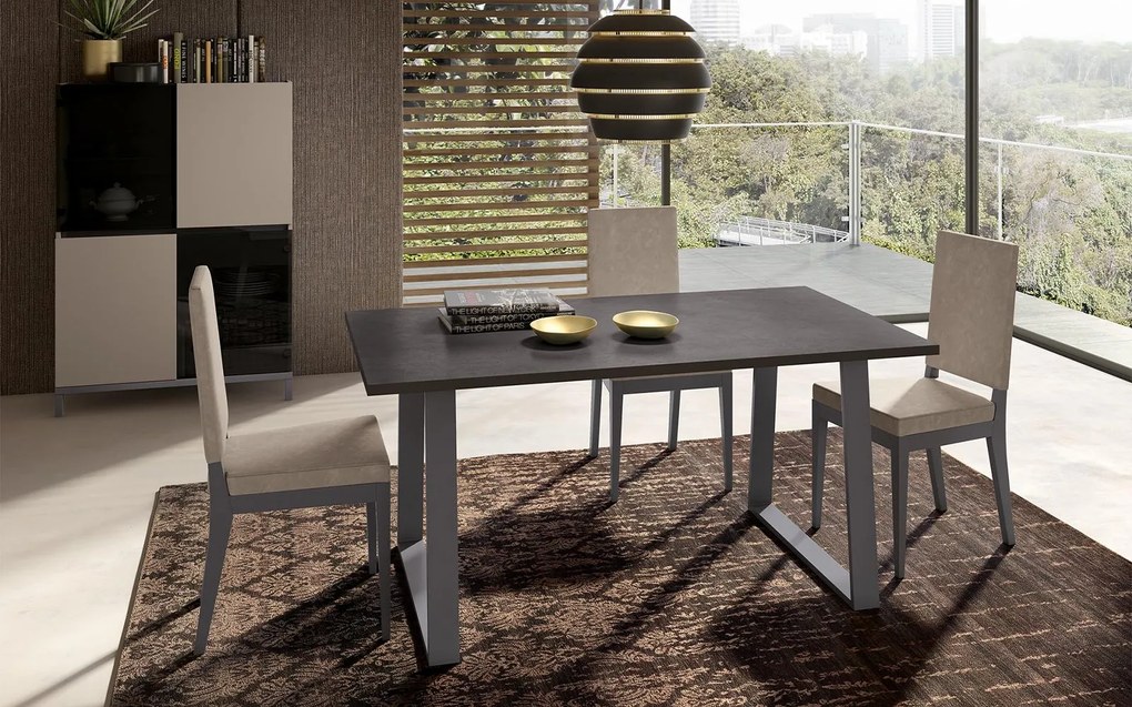 Masă lemn masiv de dining Kara Personalizabilă - 190x104 cm, Fără extensie
