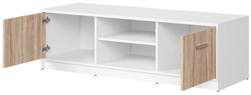Masă TV Nepo Plus 28 (alb + stejar sonoma) . 1098385
