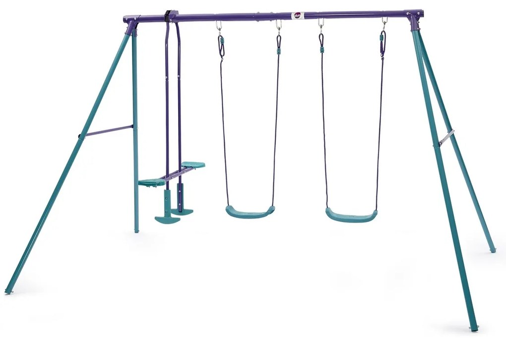 Plum Set de trei leagăne cu construcție metalică ,268 x 178 x 183 cm