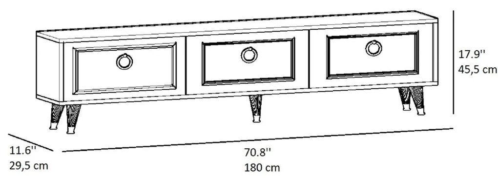 Masă TV Sona White