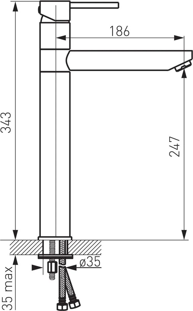 Baterie pentru lavoar cu ventil click-clack inclus, auriu, FDesign Flusso Auriu lucios