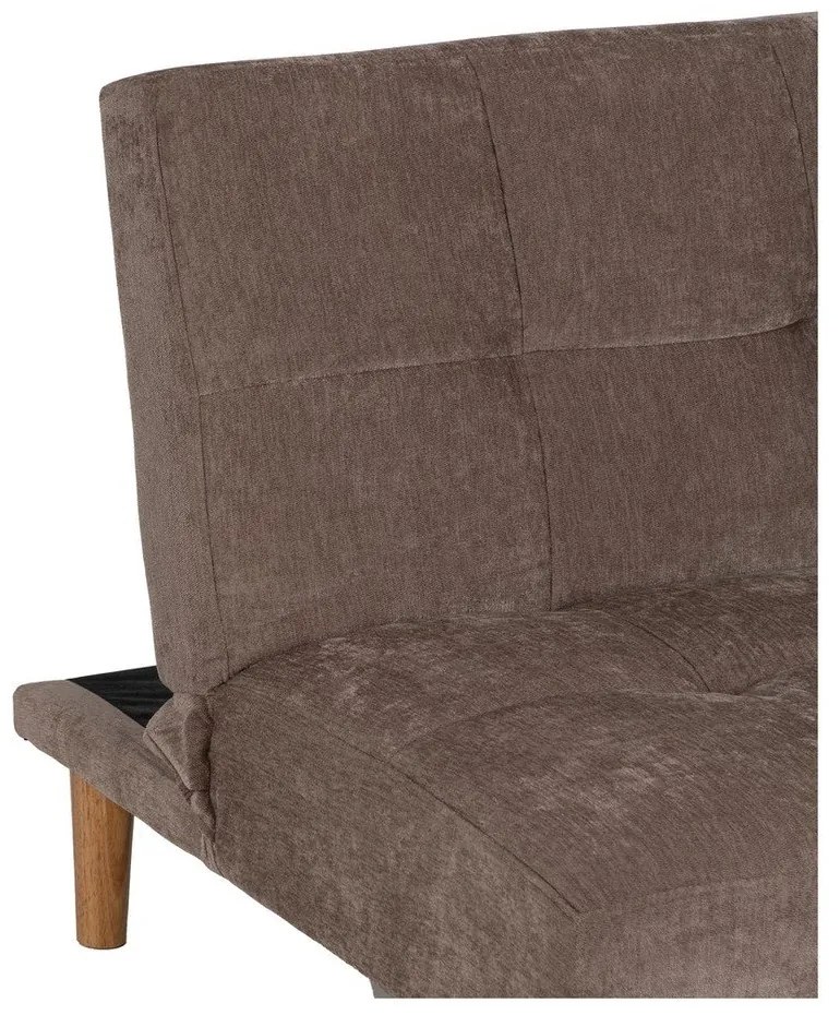 Canapea maro extensibilă cu tapițerie din chenille 178 cm – Ixia