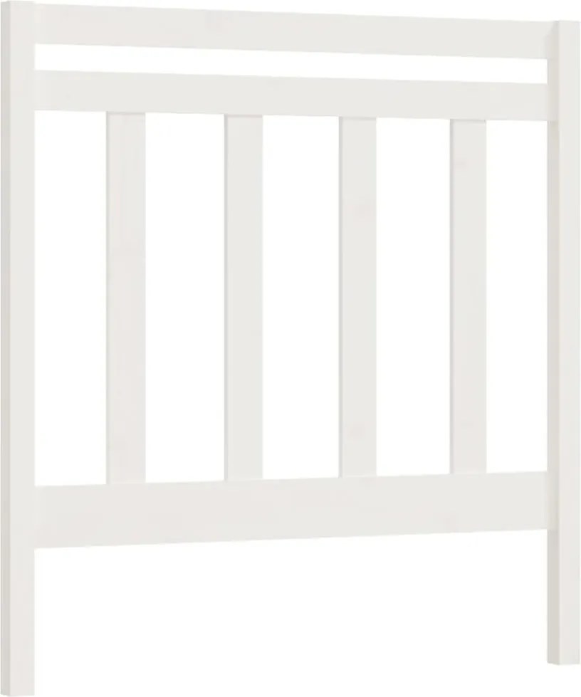 vidaXL Tăblie de pat, alb, 95x4x100 cm, lemn masiv de pin