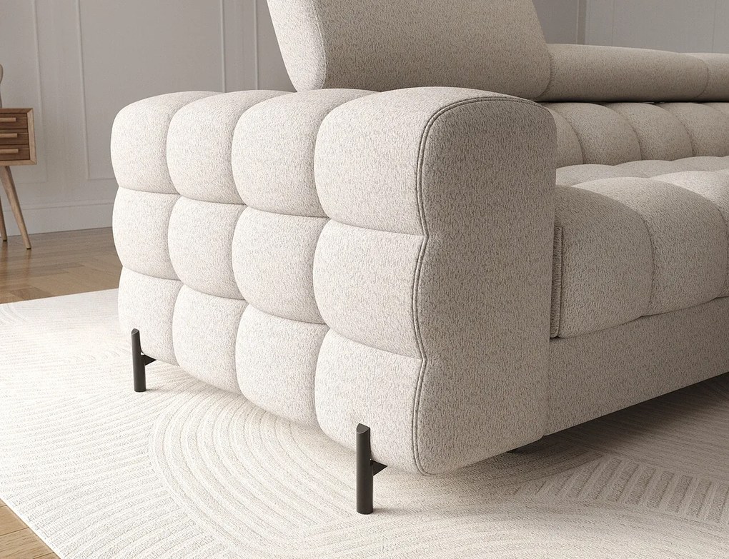 Coltar extensibil dreapta 3 locuri ELTAP, RT-18ROY, Felro, 285x181x93 cm, lemn/poliester, bej