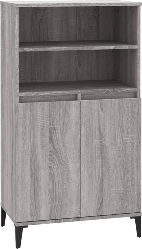 vidaXL Dulap înalt, gri sonoma, 60x36x110 cm, lemn prelucrat