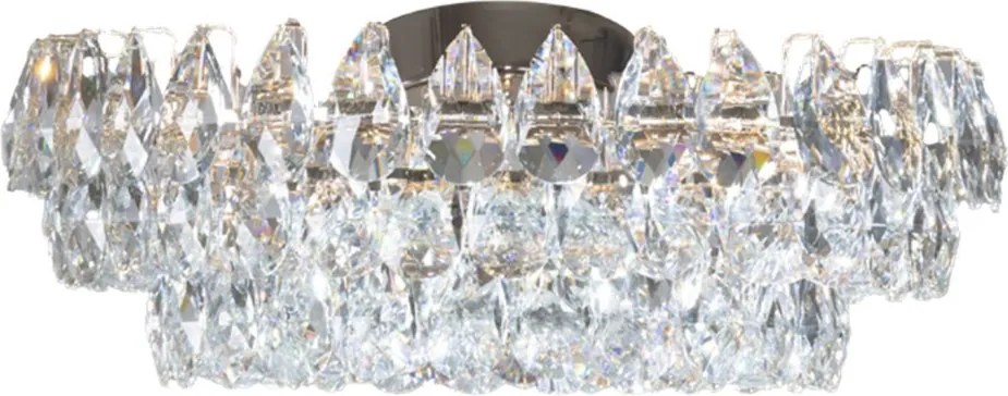 Lustra tavan metal auriu si cristale sticla BARLETTA 60