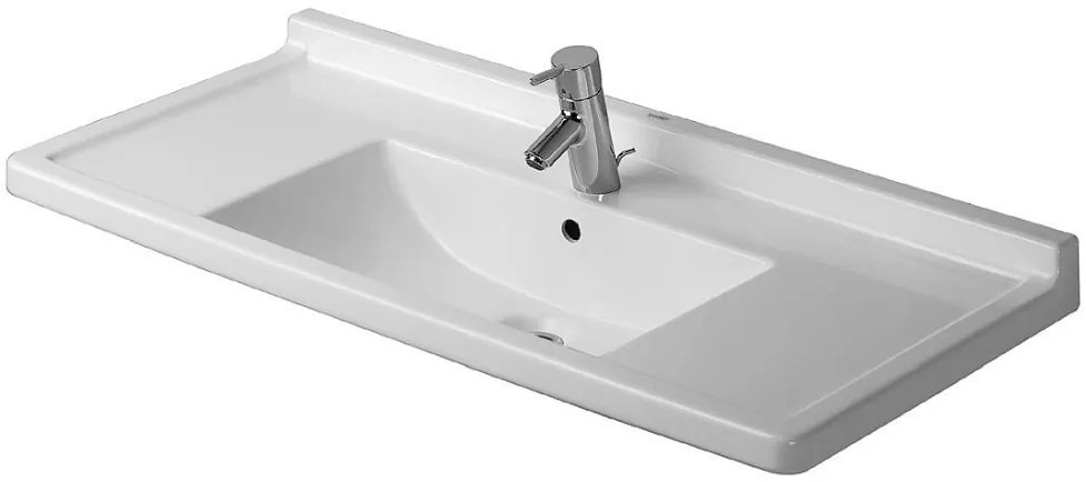 Duravit Starck 3 lavoar 105x48.5 cm dreptunghiular clasică-mobilier-cu blat alb 03041000001