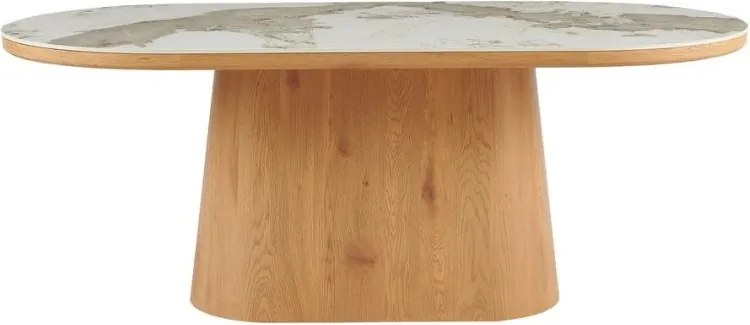 Masa ovala, Ceramica Alba, Furnir Nuc, UNIQUE 200cm A-46381 VC