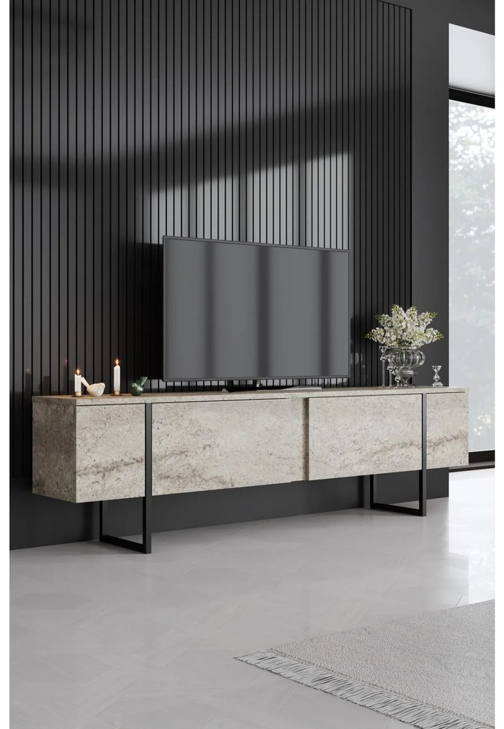 Mobilier living Luna set (Travertin + Negru) . 1102331