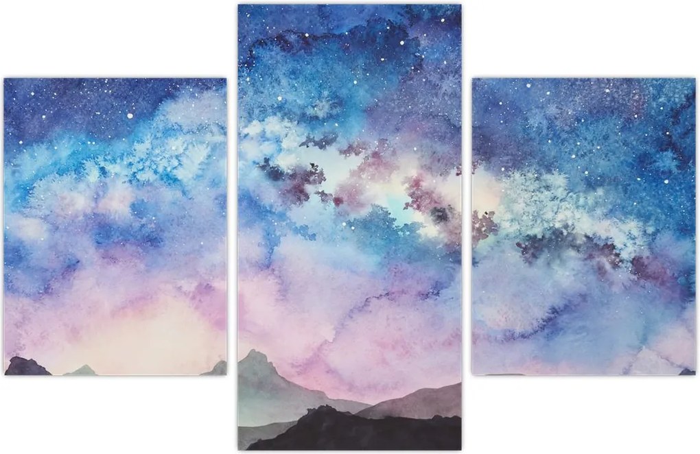 Tablou - Calea lactee, aquarel (90x60 cm)