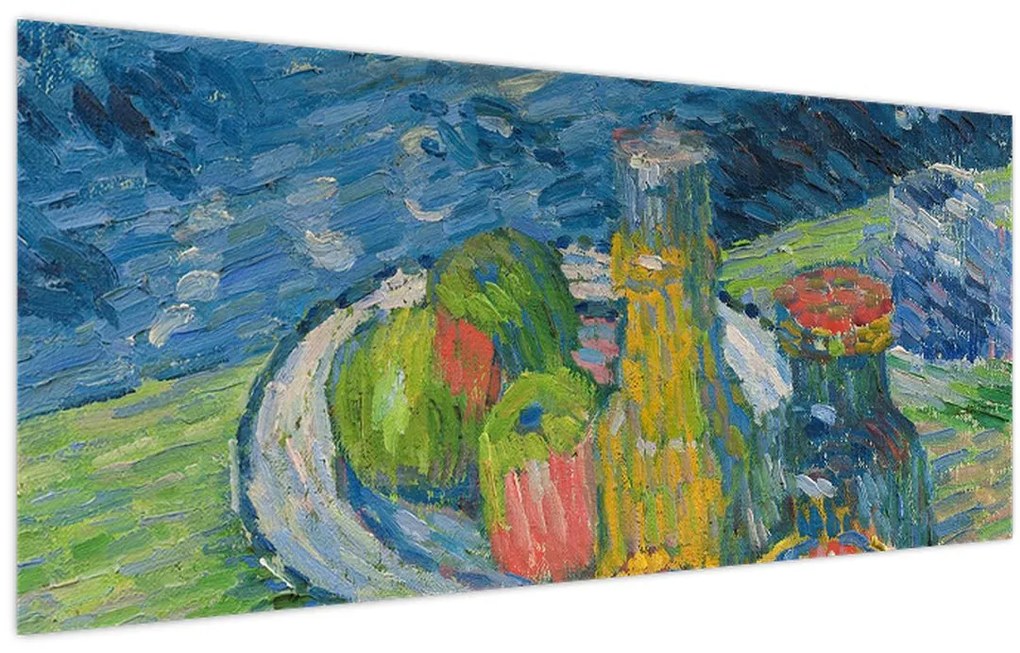 Tablou - Alexej von Jawlensky, Still Life with Bottles and Fruit, reproducere (120x50 cm)