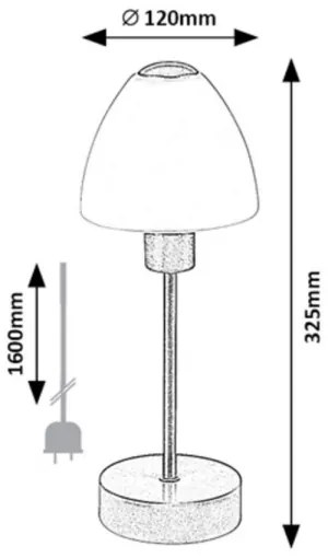 Lampă de masă dimabilă LYDIA 1xE14/40W/230V crom mat Rabalux 2295