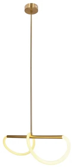 Lustră LED SUPREME suspendată pe cablu, 18 W, 230 V, 80 cm, auriu