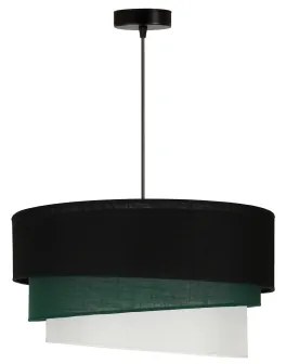 Lustră pe cablu Duolla TRIO 1xE27/15W/230V d. 45 cm negru/verde/alb