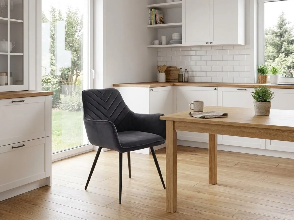Scaun de dining tapiTat FIGO, negru