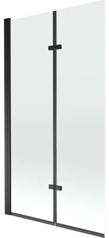 Mexen Castor paravan cadă 2-aripi 100 x 150 cm, Transparent, Neagră - 892-100-002-70-00