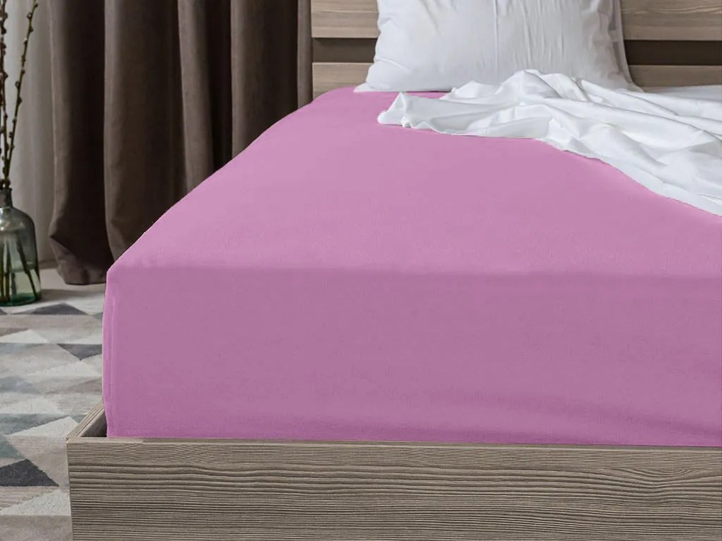 Cearsaf Jersey cu elastic 90x200 cm mov deschis