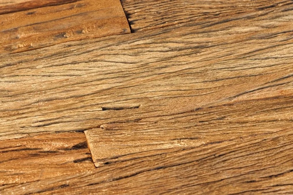 Consola, Lemn de Tec, Sticla, Otel Crom, MODERN BAROCK BARRACUDA 140cm