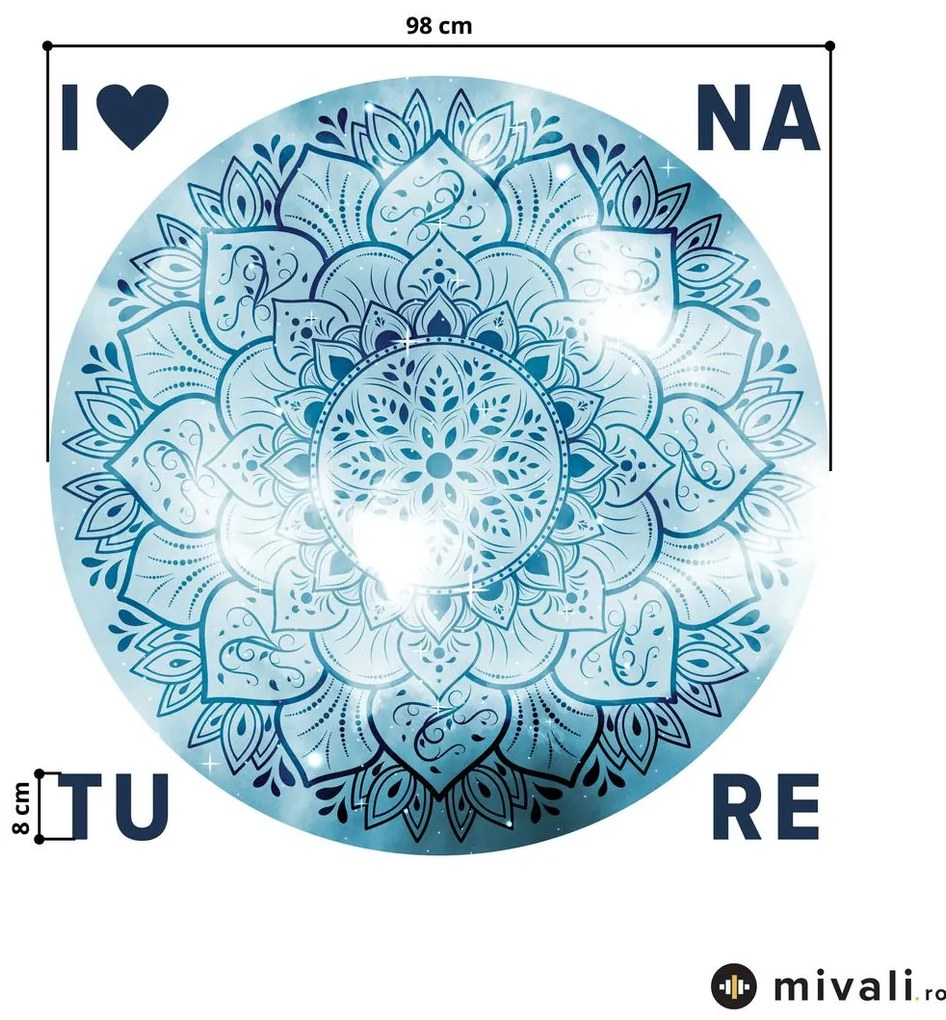 Autocolante de perete - Mandala cu inscripție
