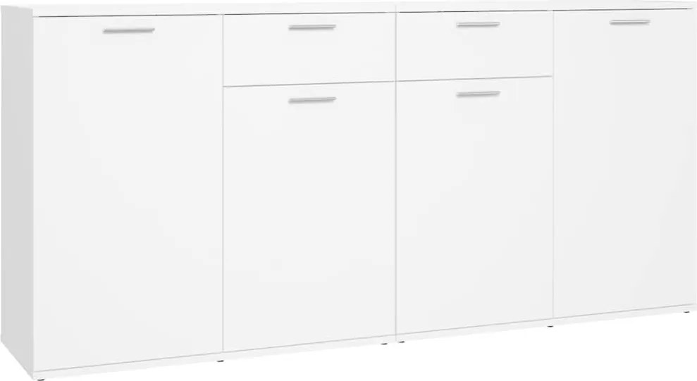 vidaXL Servantă, alb, 160x36x75 cm, lemn prelucrat