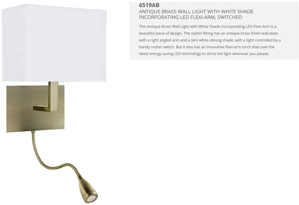 Aplica moderna eleganta cu reader Led Wall alama antic 6519AB SRT