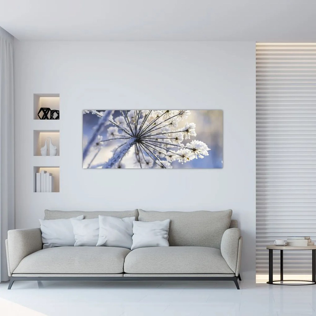Tablou - Flori înghețate (120x50 cm)