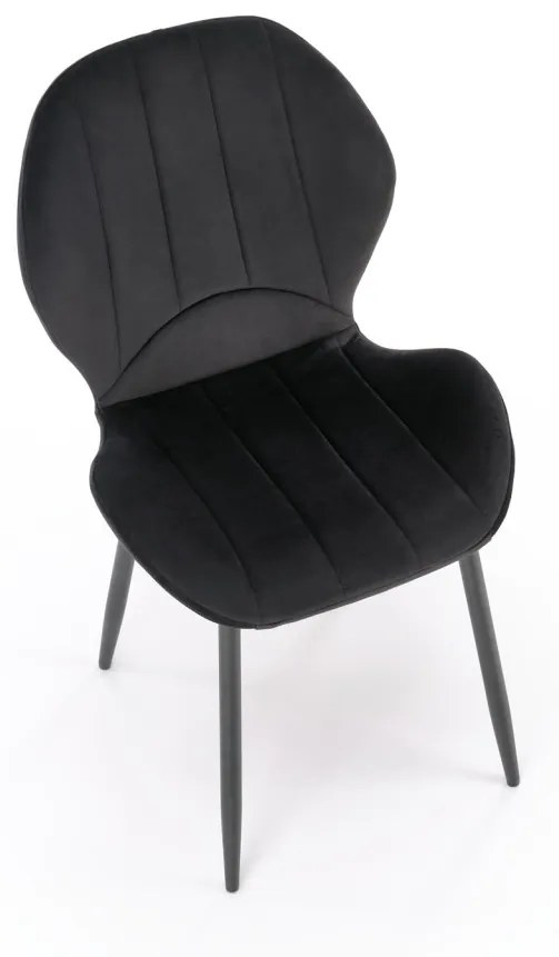 Scaun K538 velvet negru H85 cm
