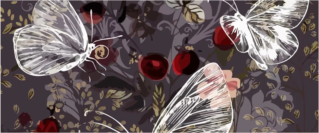 Tablou - Fluture (120x50 cm)