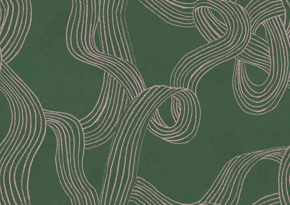 Fototapet, Stripes Repeatable, Green, Rebel Walls