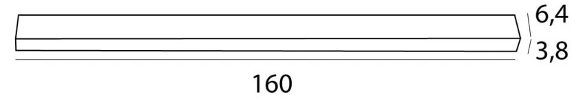 Plafoniera liniara neagra LED Rx 160cm