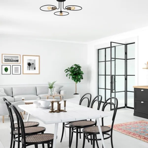 Lustră aplicată CIRCLE 3xE27/40W/230V