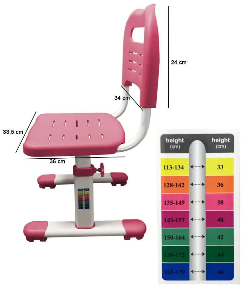 Birou multifunctional copii, inaltime reglabila