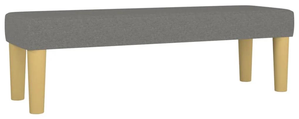 Pat box spring cu saltea, gri inchis, 140x200 cm, textil Morke gra, 140 x 200 cm, Design simplu