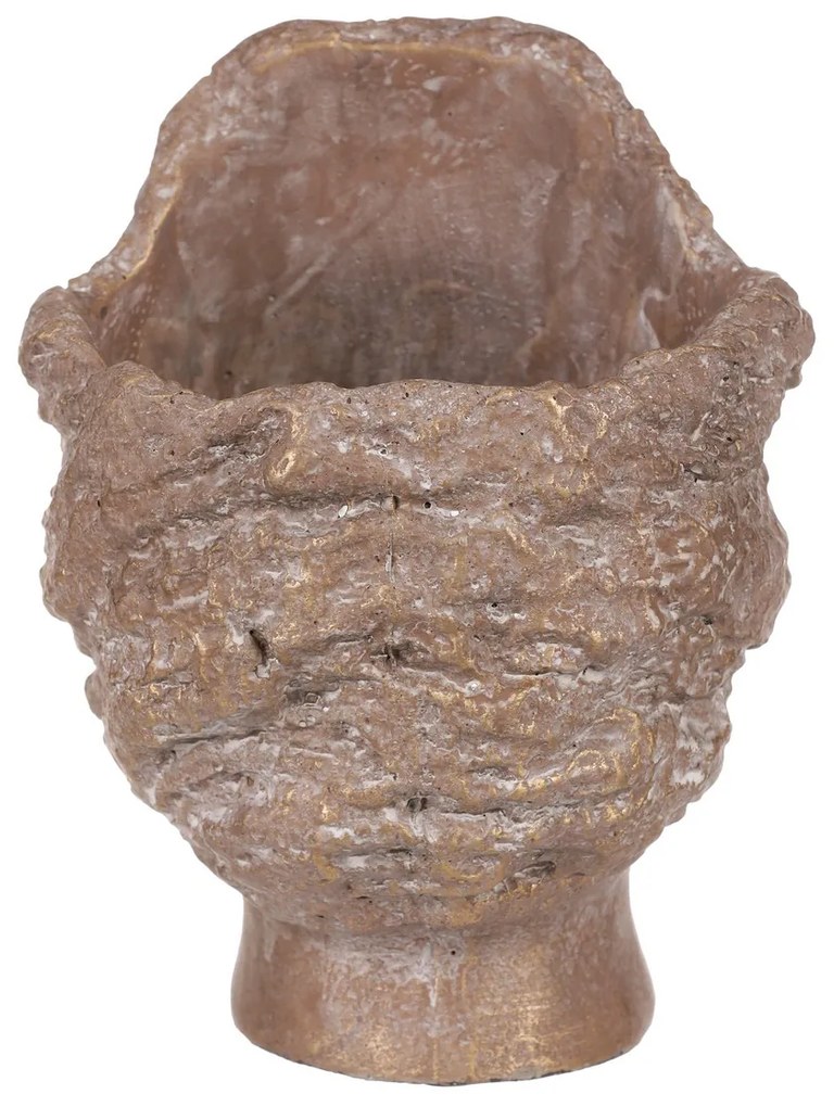 Cap de oală de beton, cupru, diametru 14 cm , 18 x14 x 19 cm