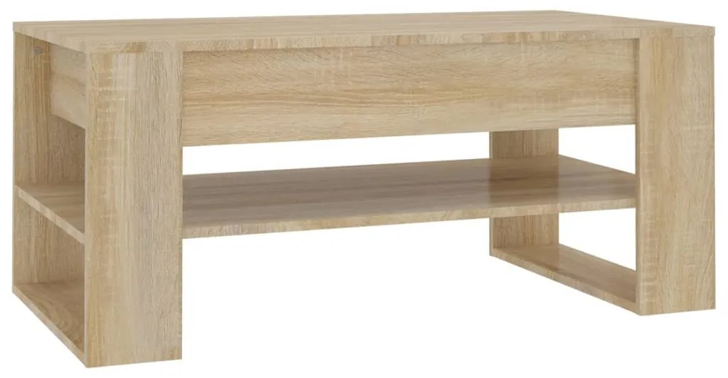 810902 vidaXL Măsuță de cafea, stejar Sonoma, 102x55x45 cm, lemn prelucrat