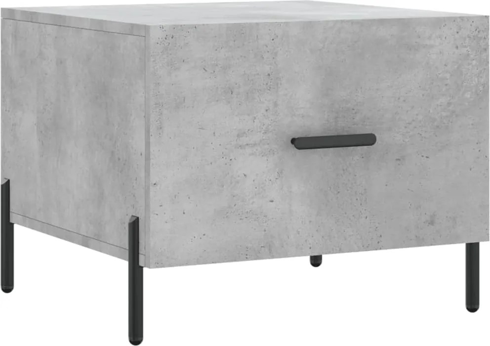 vidaXL Măsuță de cafea, gri beton, 50x50x40 cm, lemn compozit