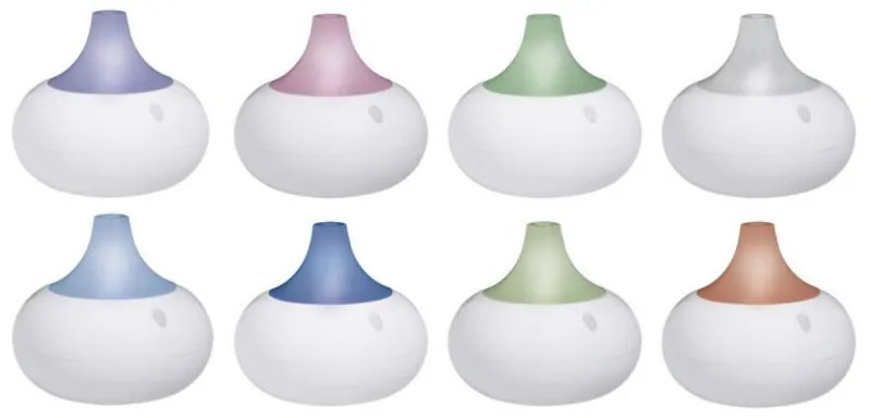 Difuzor aroma Grundig ED-12133, 140 ml, USB, Lumina LED, 8 culori, Alb