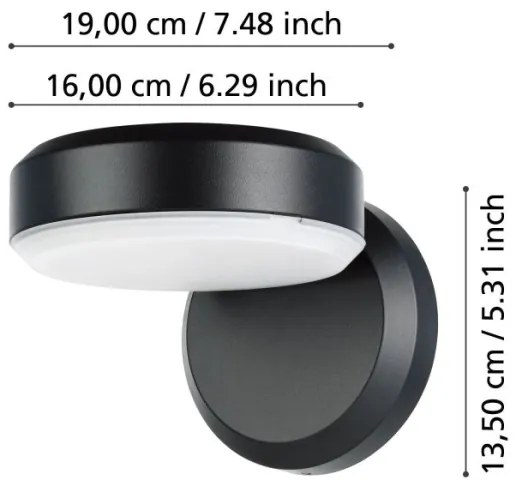 Aplică LED de exterior FORNACI LED/10,8/230V IP54 Eglo 900673