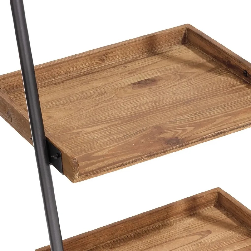 Suport perete cu rafturi si oglinda design industrial OLD